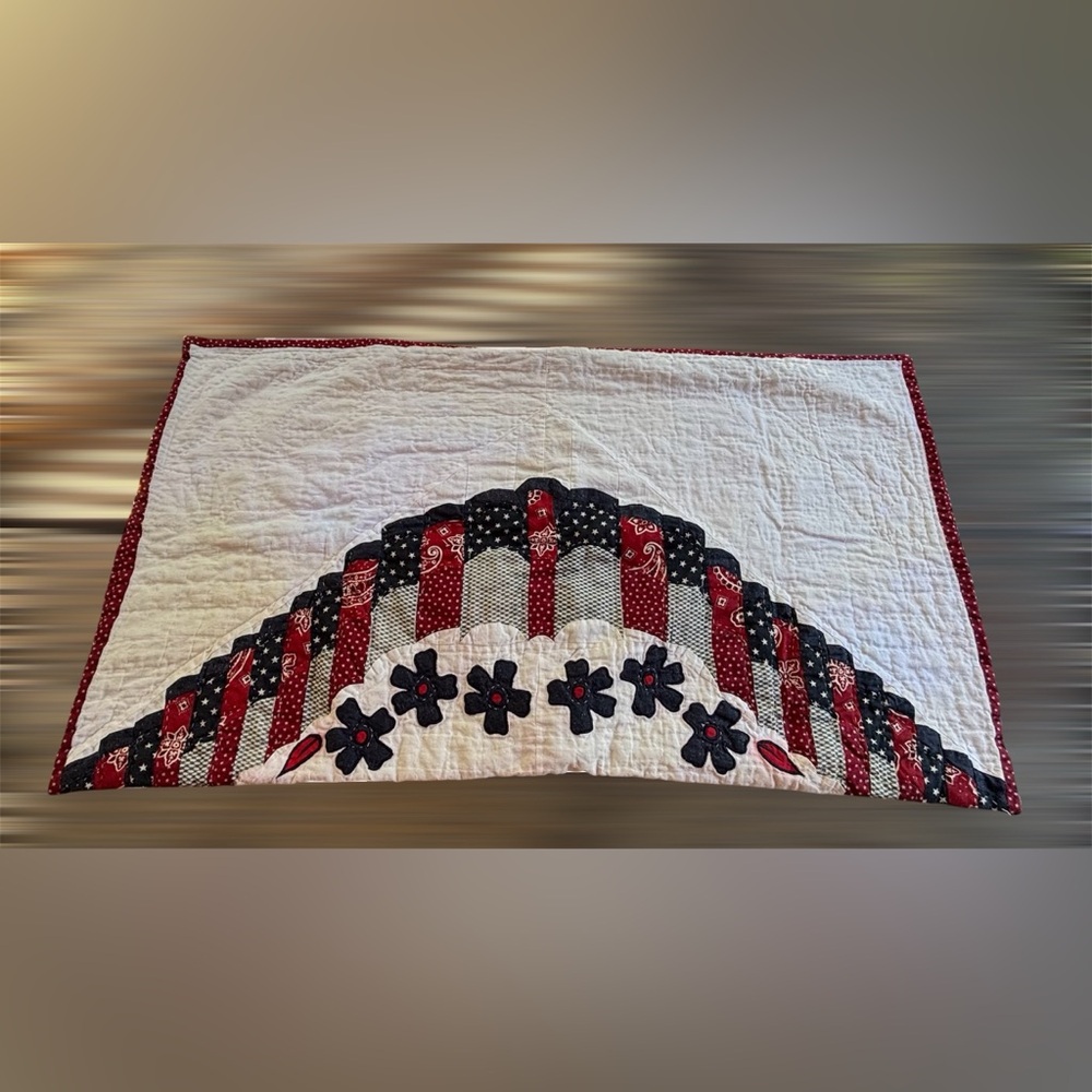 🇺🇸Claire Murray Folk Art Patriotic King Pillow Sham Cottagecore 37x21🇺🇸